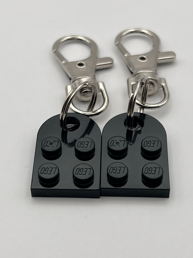 Lego Heart Keyring - Black.