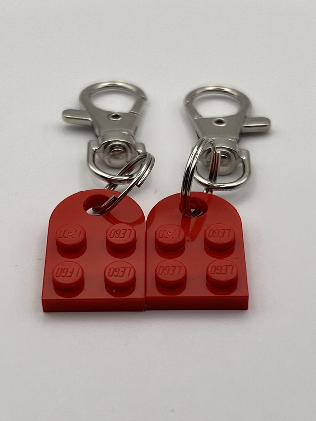 Lego Heart Keyring - Red.